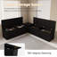 Banc de coin-repas Kitchen Kitchen, banc de coin en bois sans dossier avec siège à coussin, banc de salle à manger en L avec espace de rangement caché-857941204