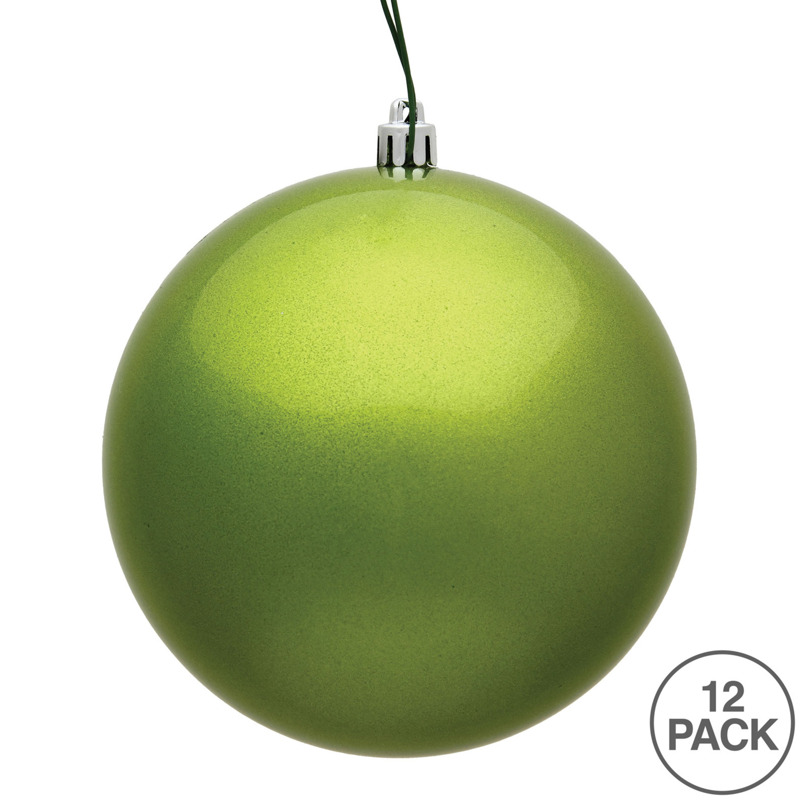 Shatterproof Bauble, 3" H x 3" W x 3" D, Lime