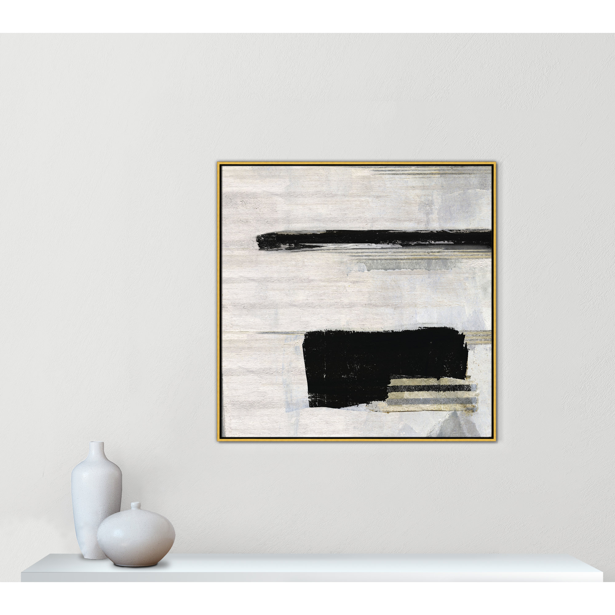 La Bande II Print by Sally Swatland, 41.5" H x 41.5" W, Gold