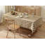 Nappe 100% coton tissé brun avec pompons l 56 po x L 96 po-1468641192-1468641188