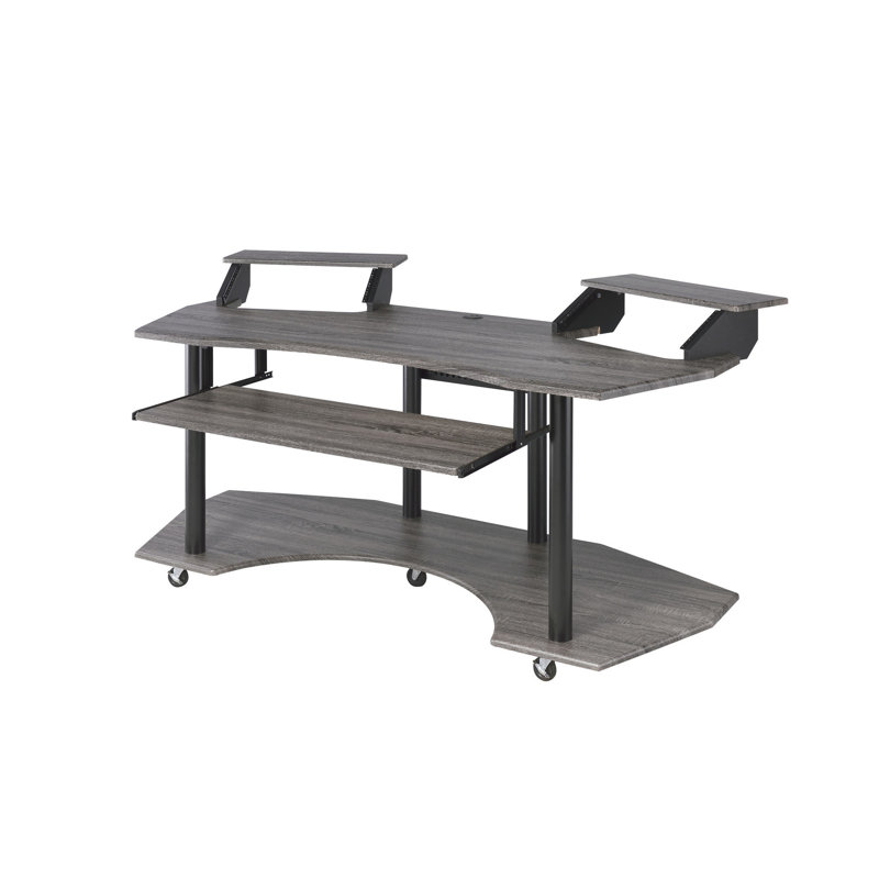 Bureau en chêne noir 71 po - Pratique pour les créateurs de musique Modern Essential