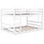 Lit superposé double blanc avec cadre - Fabriqué en bois massif-24332818