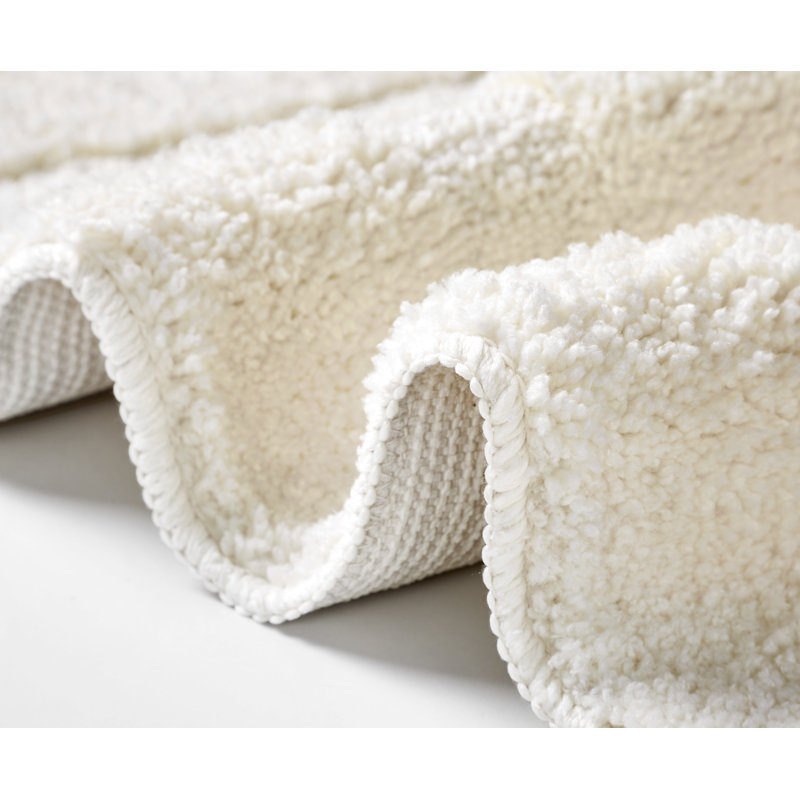 Eunji Non-Slip Bath Rug, Cream