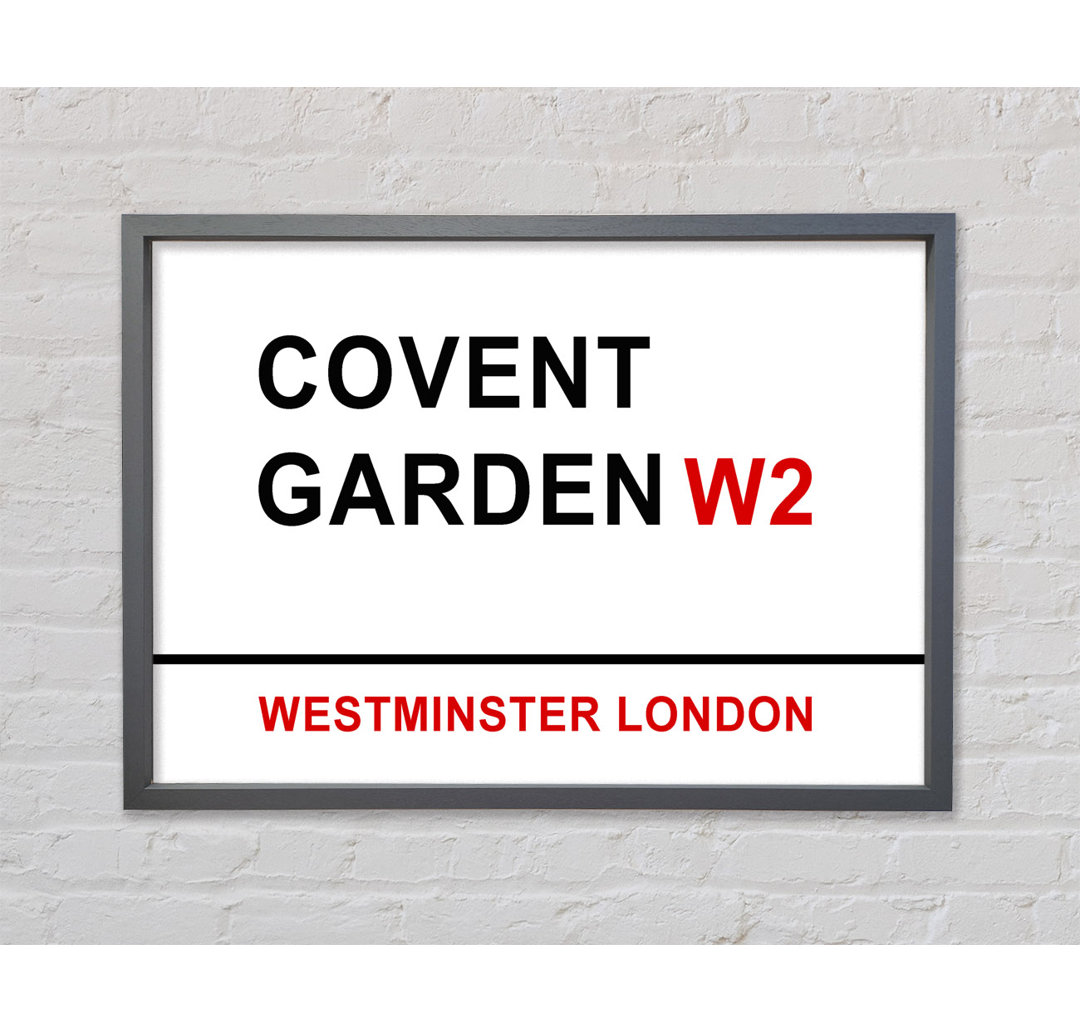 Covent Garden Signs - Einzelne Bilderrahmen Kunstdrucke auf Leinwand