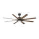 Renegade 8 - Blade Outdoor / Indoor Smart Ceiling Fan with Remote Control and LED Light Kit Included, Works With Alexa and iOS or Android App