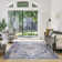 Samira Tiefi Navy Blue Ivory Multi Machine Washable Traditional Medallion Indoor Area Rug, Flat Pile for Living Room & Bedroom