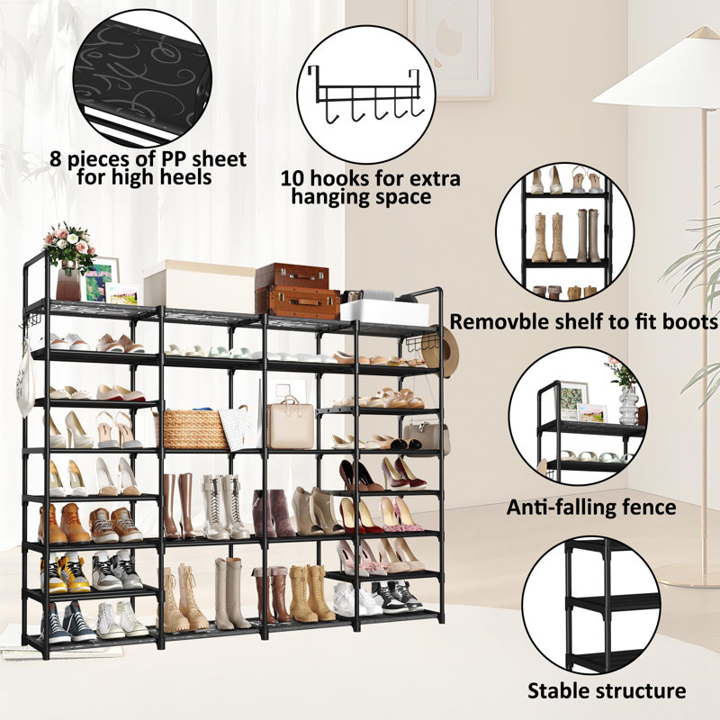 24 Pair Stackable Shoe Rack