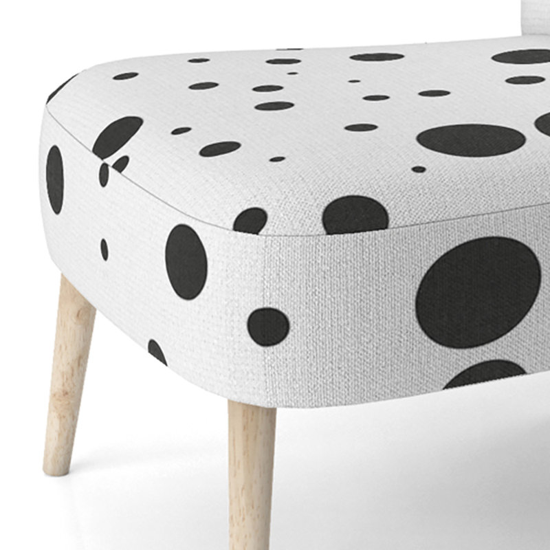 Chaise d'appoint d'appoint en velours noir