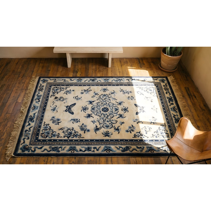 Antique Chinese - Silk Knotted Rug