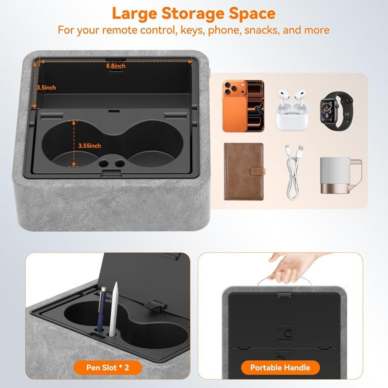 Bureau pour ordinateur portable avec porte-gobelet et plateau de rangement
