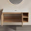 Meuble-lavabo mural de 36 po avec comptoir flottant 36 po, meuble de salle de bain mural avec comptoir, sans évier, finition grain de bois naturel-125086312-135381154
