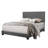 Dasjia Nailhead Trim Upholstered Bed in Gray-1763815358