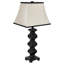 Lampe de table moderne noire H 29 "avec abat-jour blanc Stately Shapes