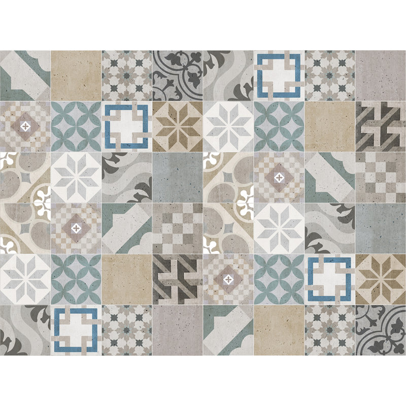 Alibek Vinyl Machine Printed Area Rug, Rectangle 100 x 133cm