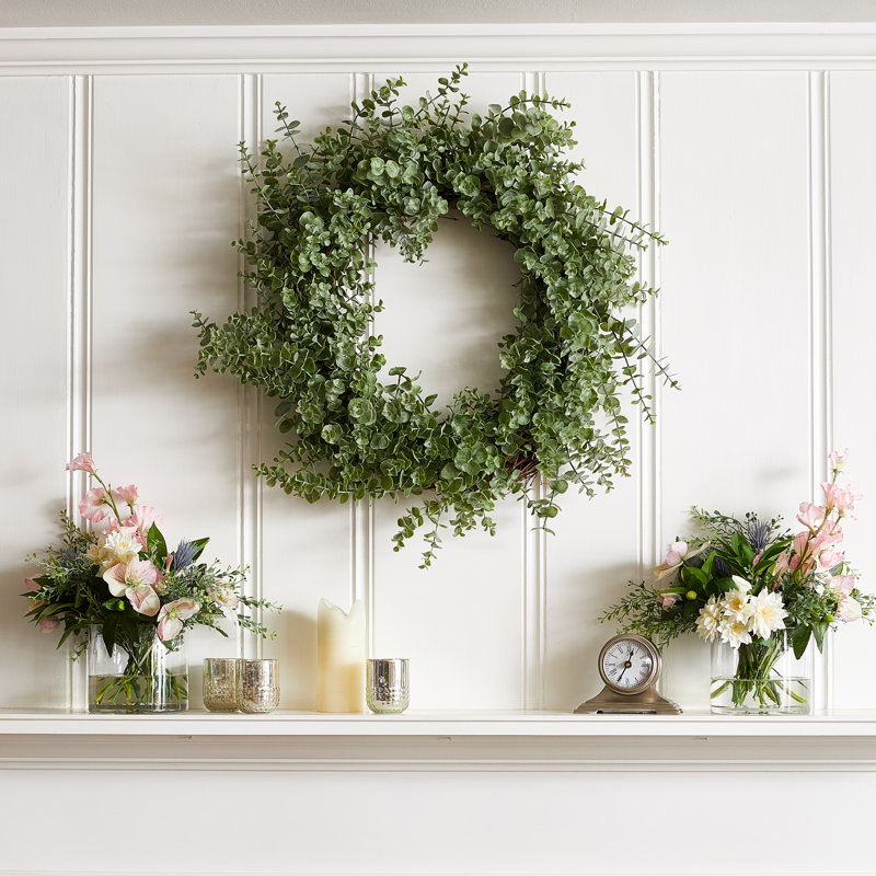 Handcrafted Faux Magnolia Silk 30'' Wreath