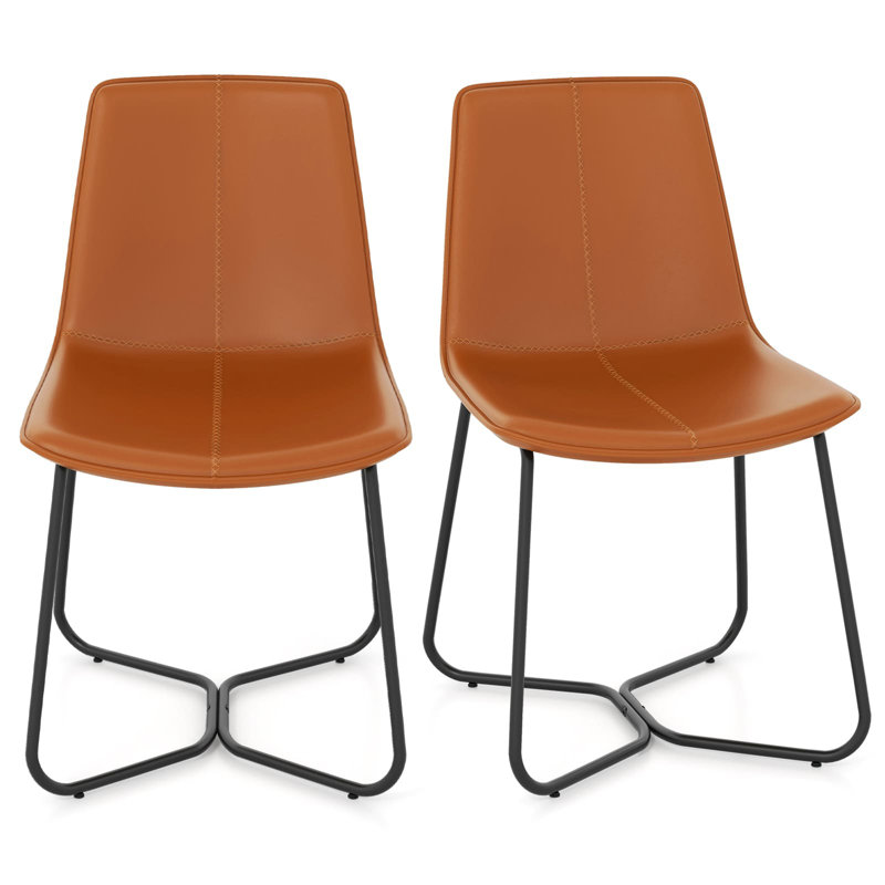 47cm H Upholstered Side Chair in Brown