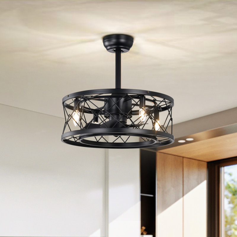 Ventilateur de plafond avec ensemble d'éclairage Lakietha