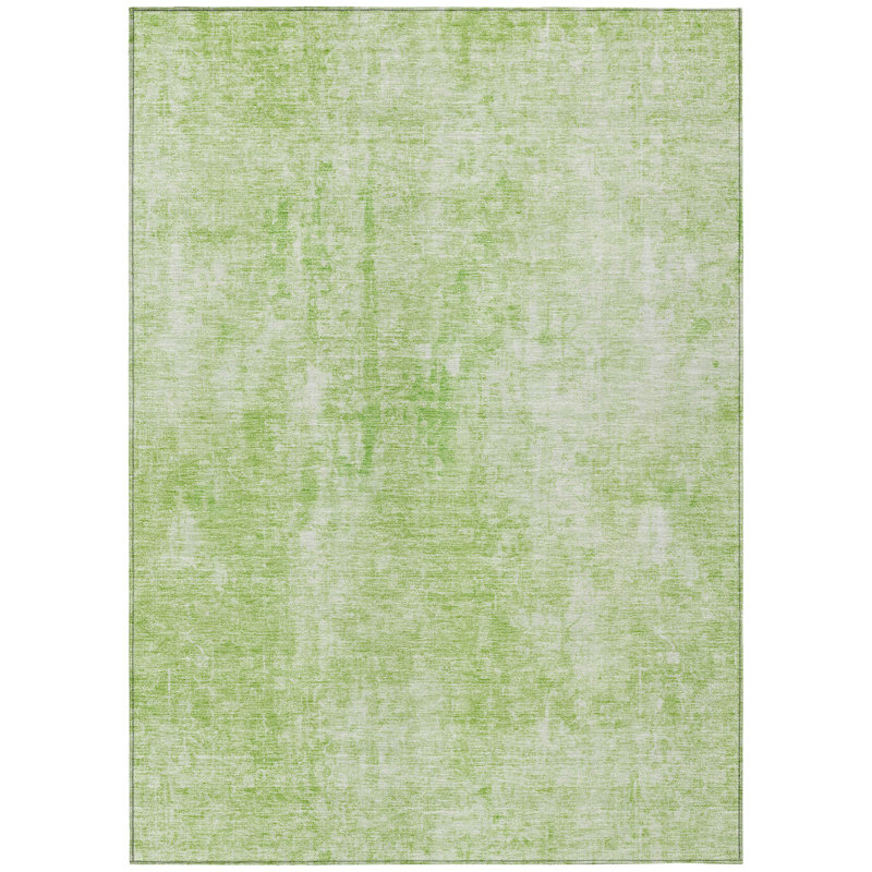 Tapis intérieur lavable abstrait vert 9 pi x 12 pi