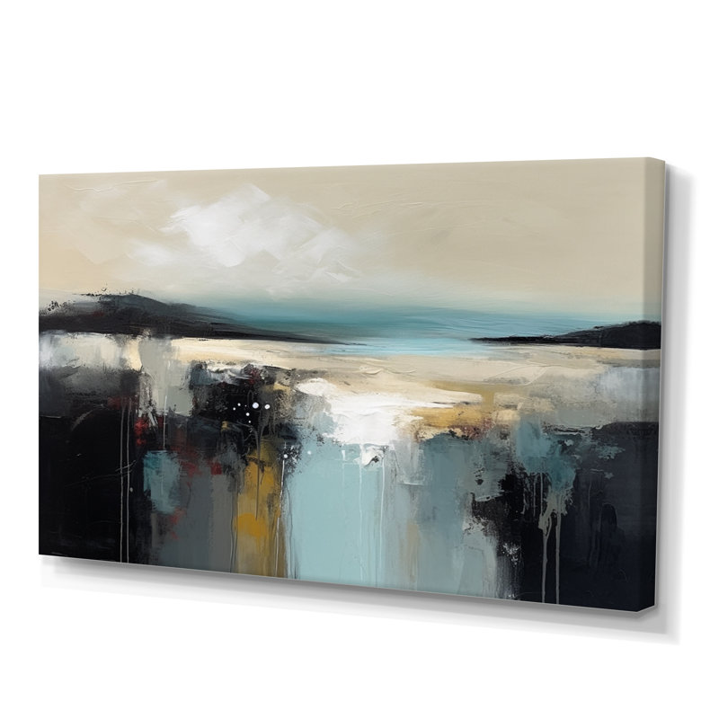 Sudie Serene Waters In Marble I, reproduction d'art sur toile, H 12 po x l 20 po x P 1 po, Toile tendue