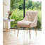 Chaise d'appoint en velours beige Baudel-1563904545