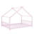 Metal House Bed Frame with Classic Roof Design-129109605