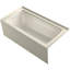 Baignoire en alcôve Archer® avec surface chauffante, tablier intégré et bride de carrelage-14673851-77604563