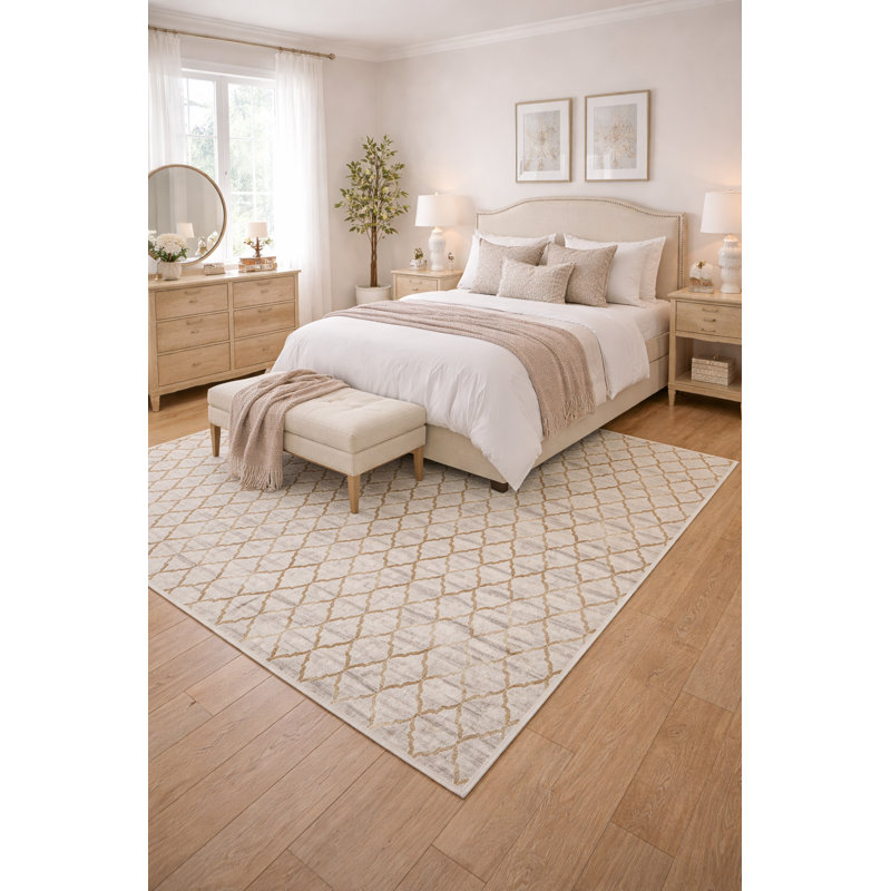 Tapis gris à motif géométrique en cuir de vache, Rectangle de 5 pi x 8 pi