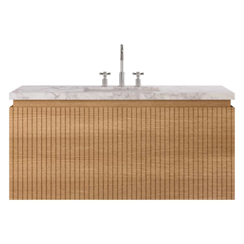 Melrose Single Vanity, White Ash, 48", White