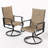Set Of 2 Swivel Dining Chair – Padded, 360° Rotation + Rocking-1459442683