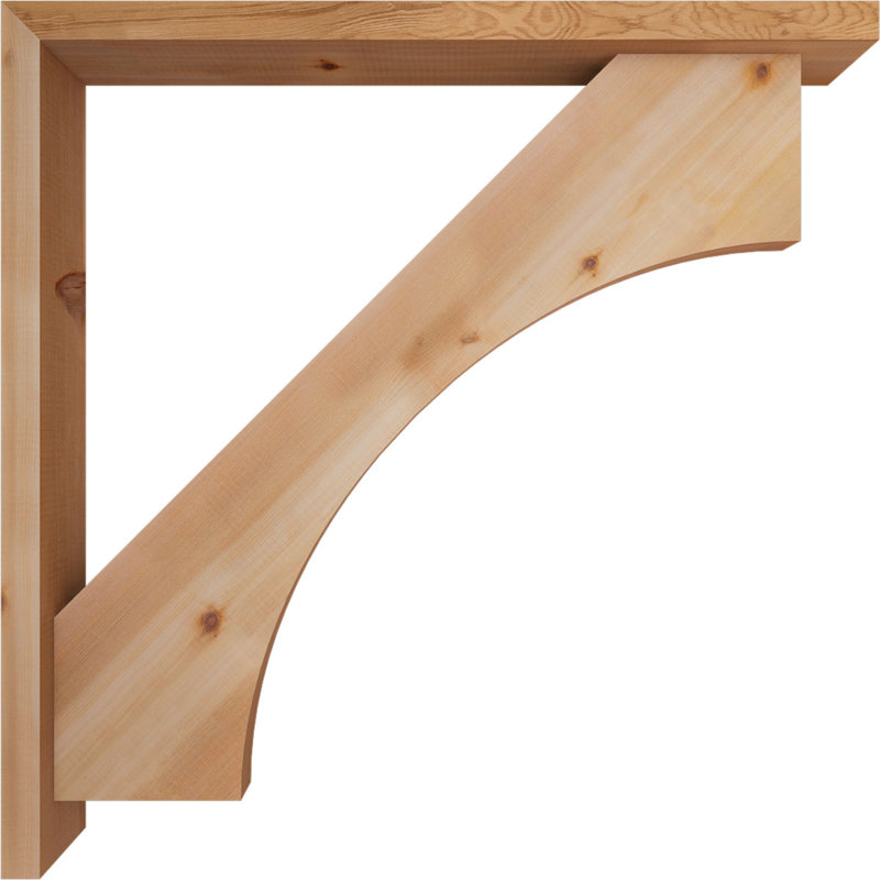 Support Westlake Block avec support décalé, 34 x 34, Cèdre rouge occidental de l 3 1/2 po (lisse)