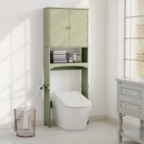 Tall Freestanding Bathroom Storage Cabinet With Drawers And Adjustable  Dividers, Green - ModernLuxe