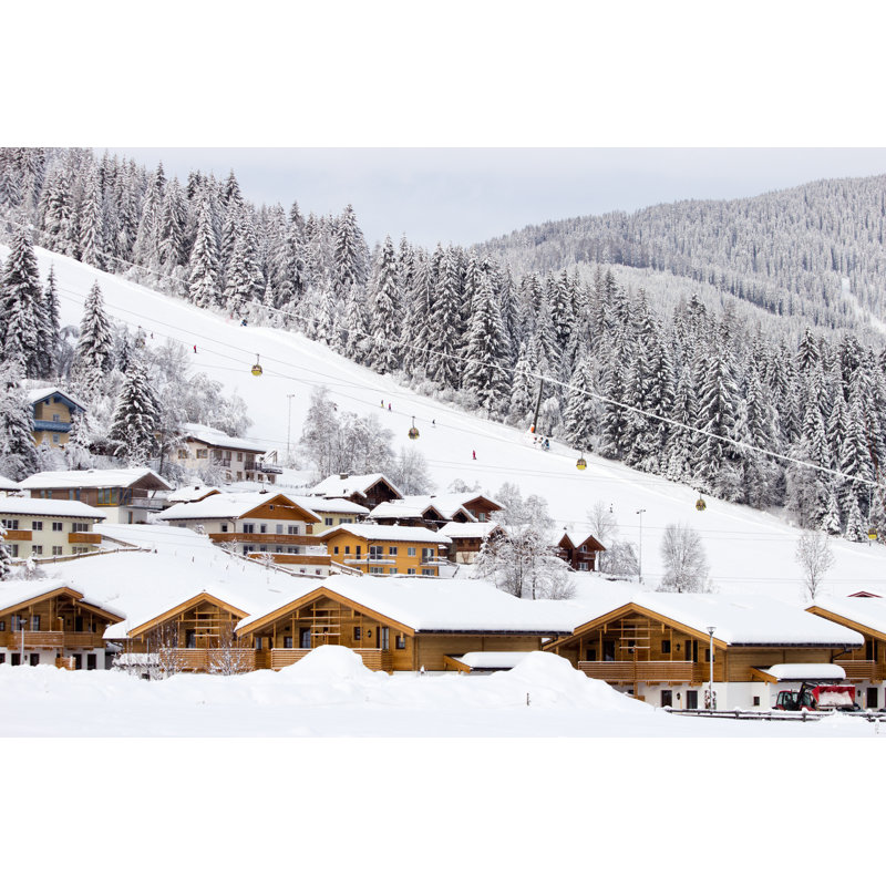 Flachau ski resort 1 Piece Wrapped Canvas Wall Art, 81cm H x 122cm W