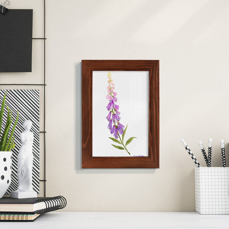 Annie's Foxglove II, L 7 po x H 9 po x P 1 po, Cadre châtaignier
