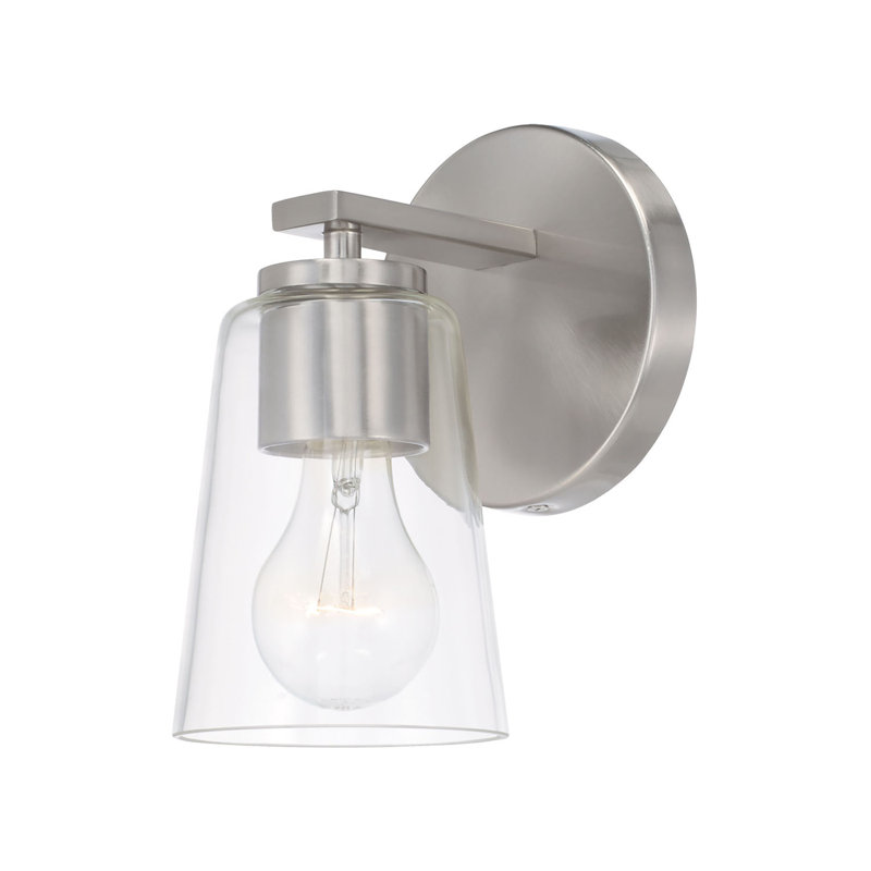 Armed Sconce, Brushed Nickel