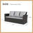 Three Person Wicker Patio Sofa With Cushions