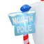 Bonhomme de neige avec panneau gonflable