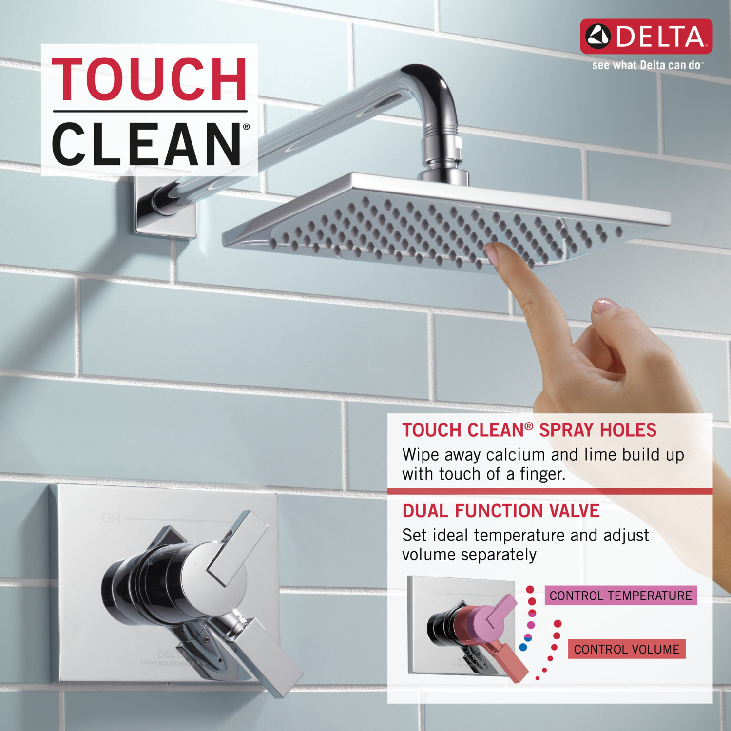 Vero 17 Series Dual-Function Shower Set, Chrome