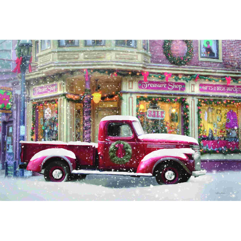 Noël au trésor 2886473, H 8 po x l 12 po, Non, Toile tendue