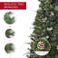 Arbre de Noël pin vert réaliste 6 pi 10 po avec pommes de pin et cachemire