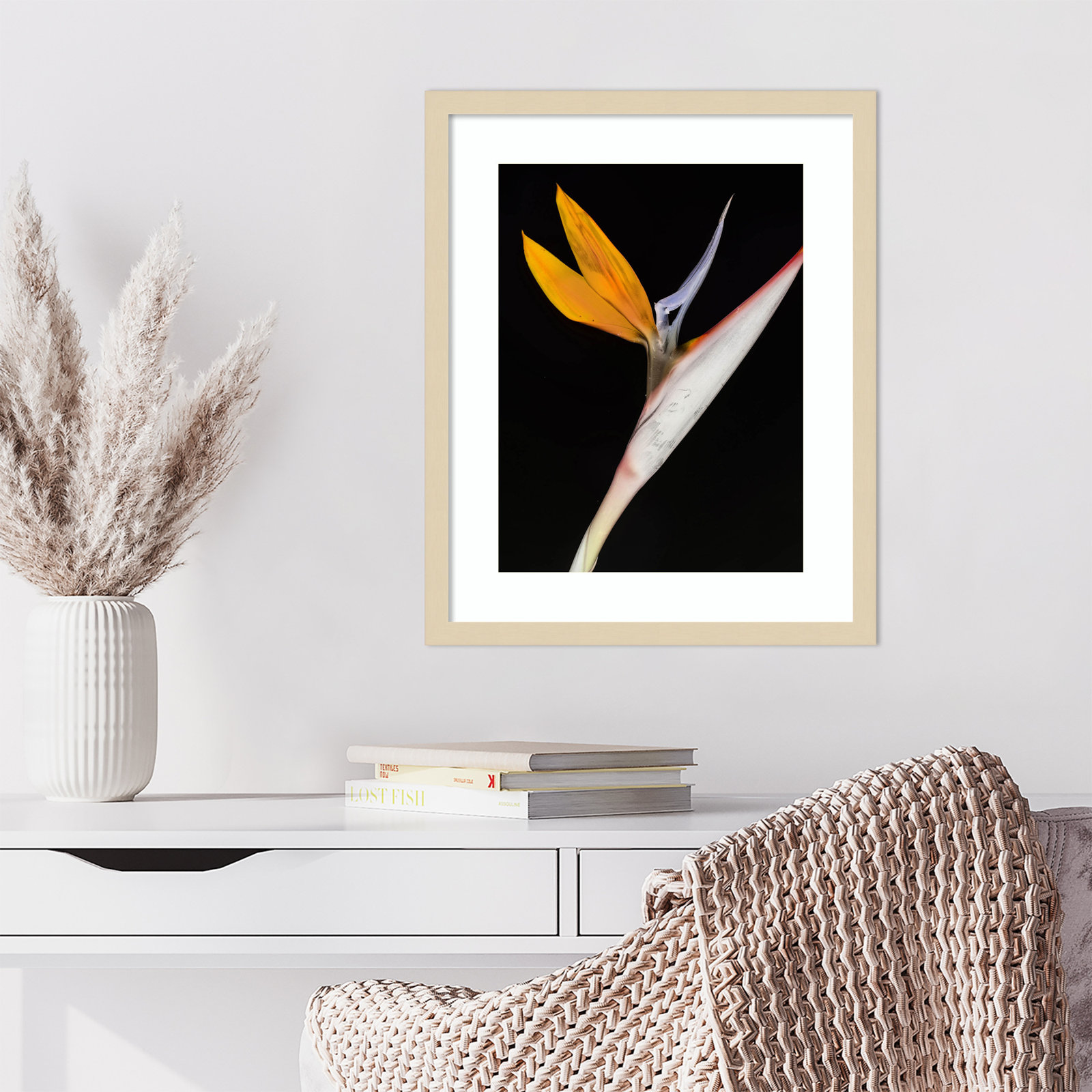 Bird of Paradise by Shot by Clint Wood Framed Wall Art Print, Brown, 21" H x 17" W