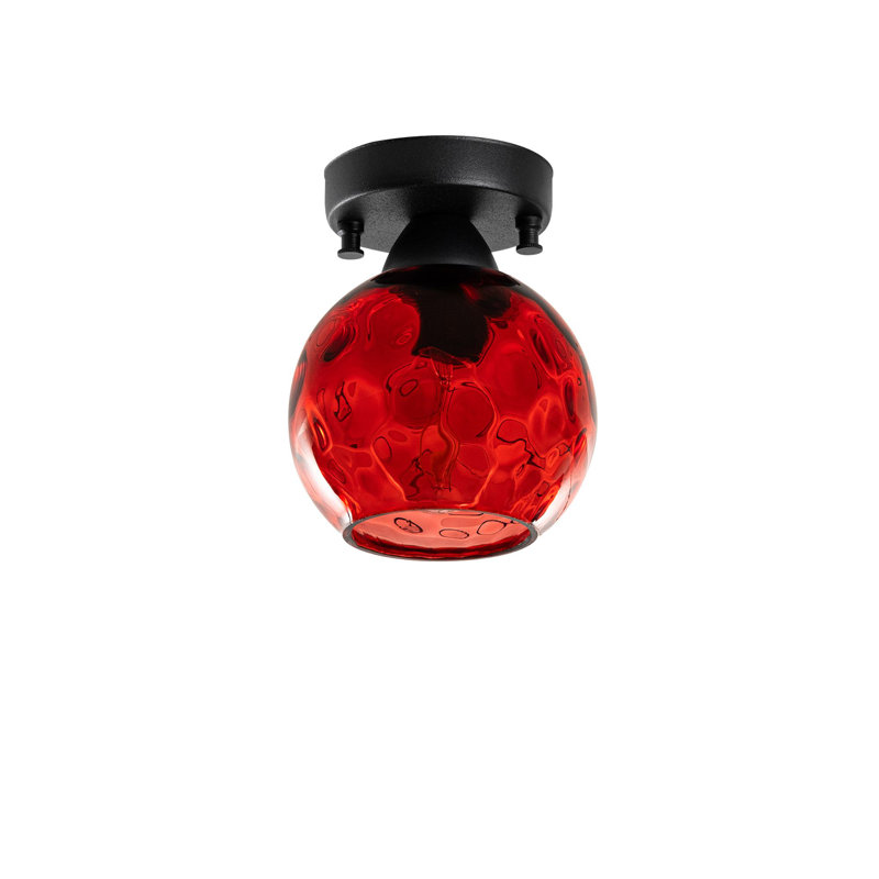 Élégant lustre rouge et noir, structure en métal, 5,9 x 5,9 x 7,1 pouces | Diamètre du capuchon: 5,9 pouces | Plaque de base: 33,9 x 0,8 po | Douille E27, 40 W maximum (ampoule non incluse) | Éclairage élégant pour décoration intérieure moderne, indice de protection IP20