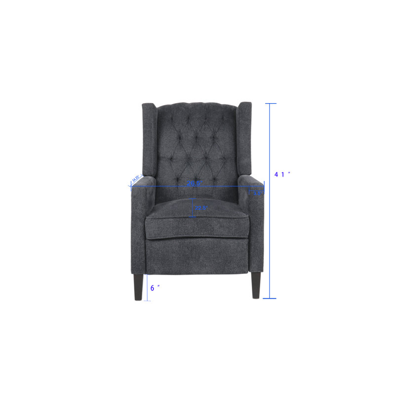 Fauteuil inclinable à accoudoirs Chairone House, Microfibre / microsuède gris