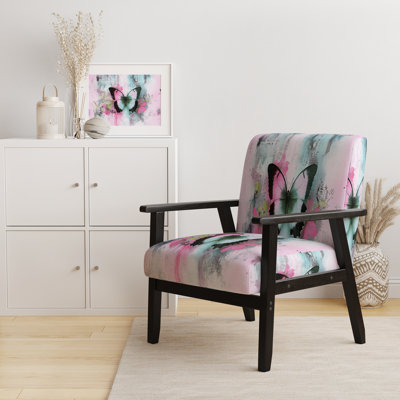 Chaise avec accoudoirs en velours Magiera