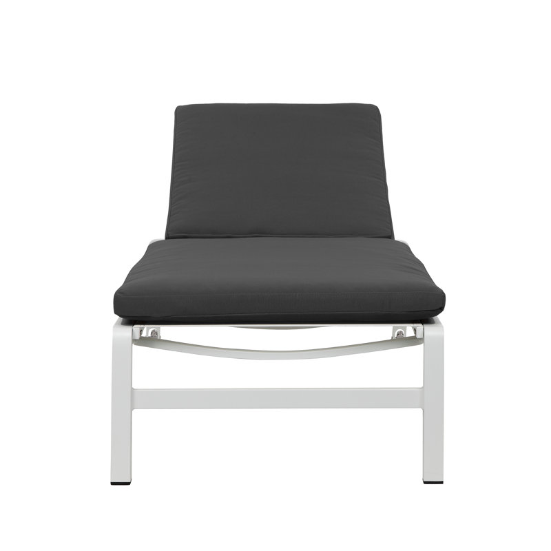 Olly Outdoor Chaise Lounge, Black