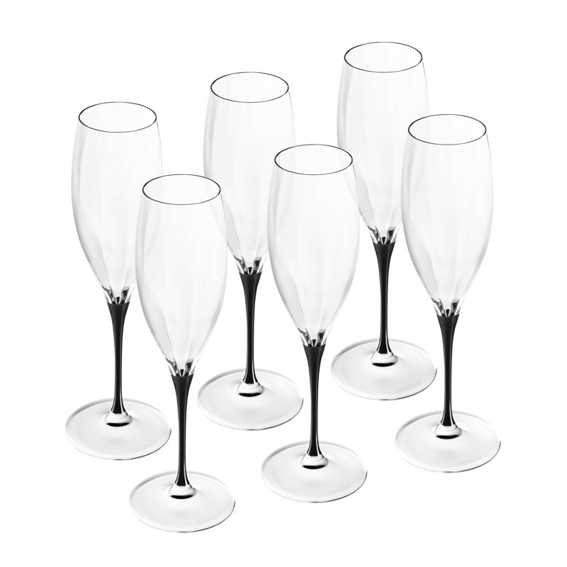 Crystal Goblet, Clear/Black