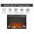23 Inch Electric Fireplace Insert, Ultra Thin Heater With Log Set & Realistic Flame, Remote Control With Timer, Overheating Protection-1891133282