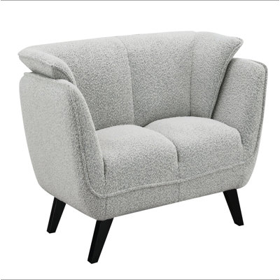 Nayeli Boucle Loveseat - Pocket Coil Support, Wood Frame & Legs