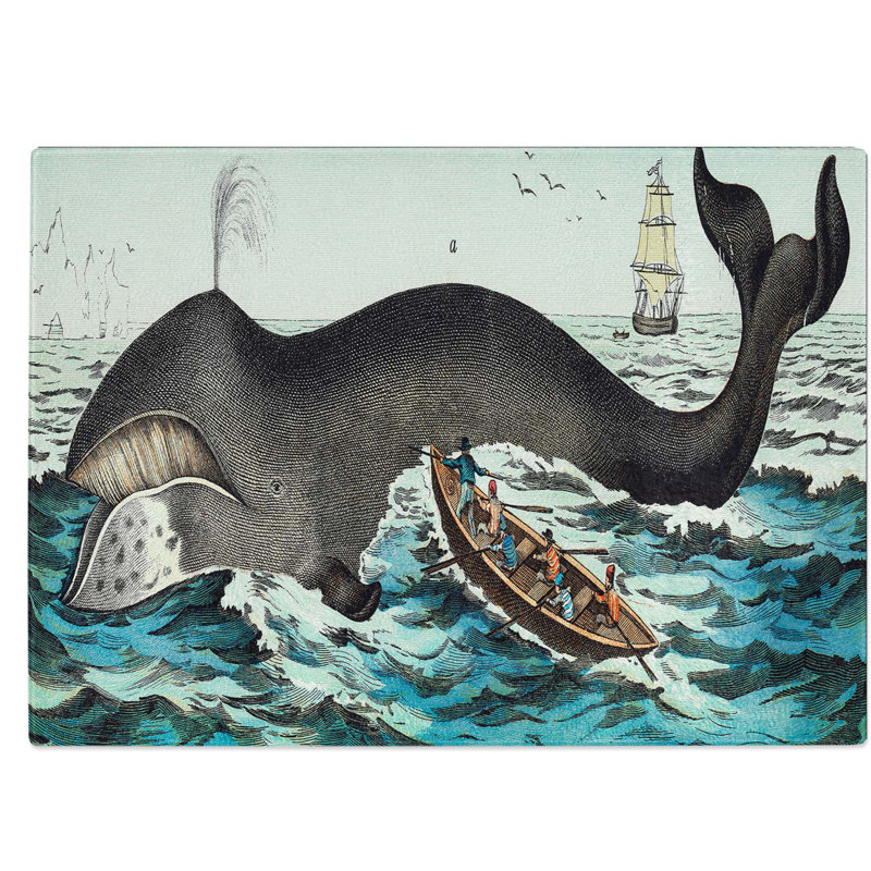 Glass Hunting A Whale Chopping Board, 28.5 cm W x 20 cm L