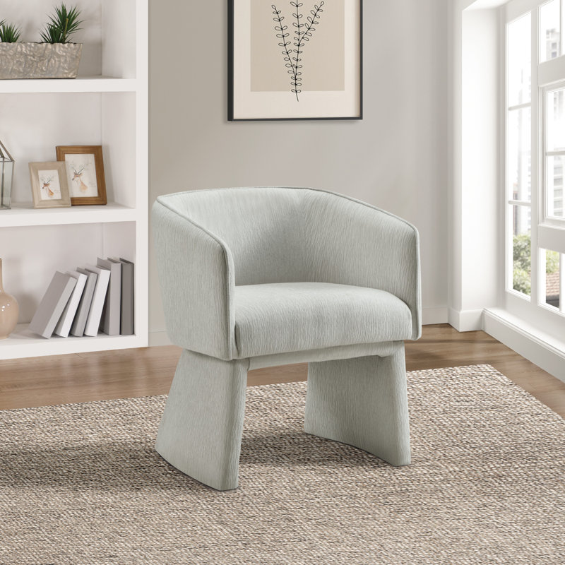 Fauteuil d'appoint Mercedes, Polyester gris platine