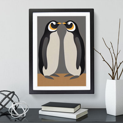 Two Penguins - Single Picture Frame Painting